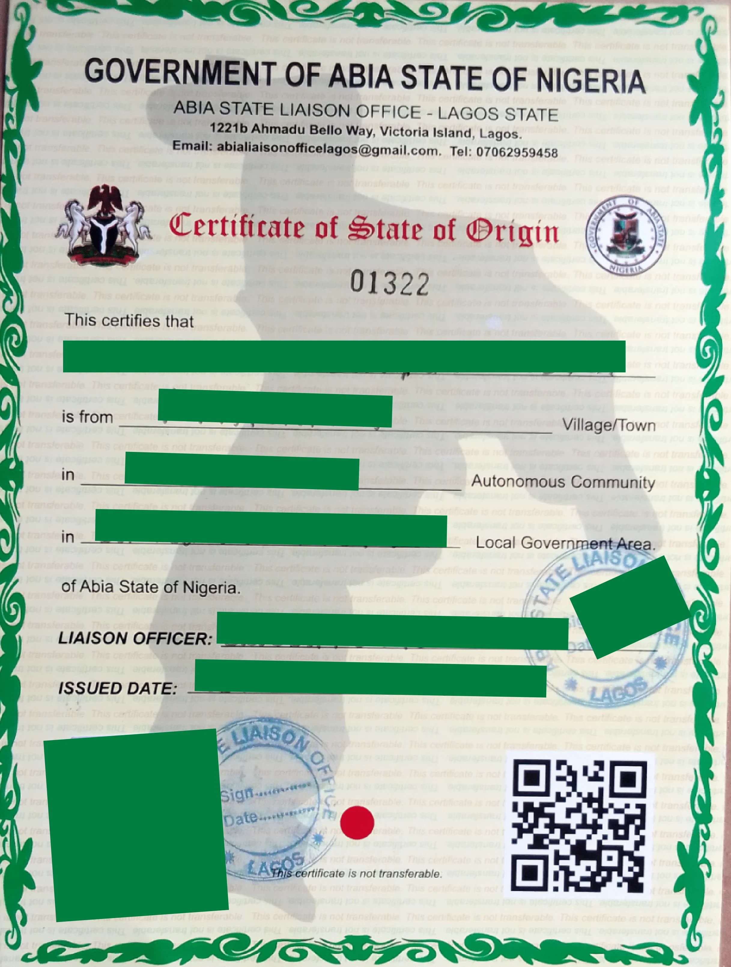 Preview of Certificate of Origin Sample Document